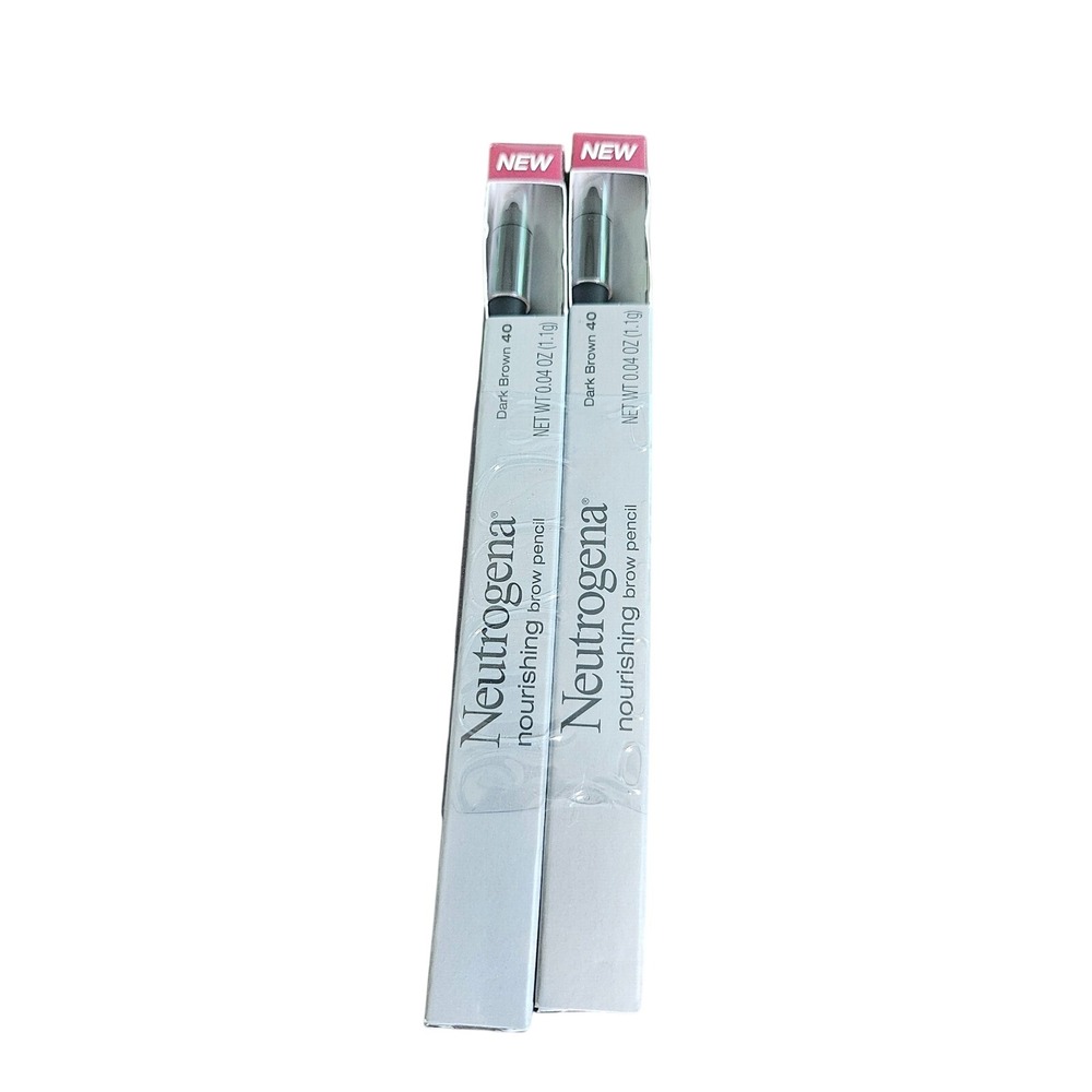 Neutrogena Nourishing Brow Pencil Women 0.04 oz Dark Brown 40 2-Pack New